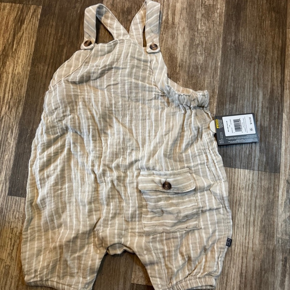 Striped Baby Overalls
